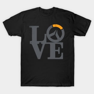 Love of Gaming Retro Vintage Love Logo Parody Gift For Gamers T-Shirt